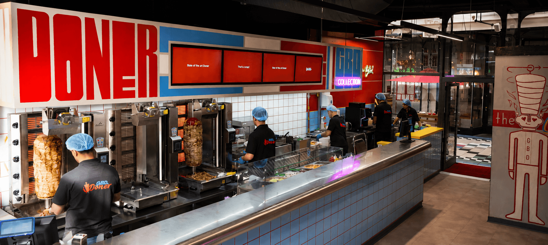 GBD kitchen counter — friends sharing food